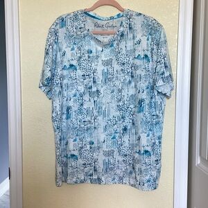 Robert Graham Abstract Blue and White Men's Tee